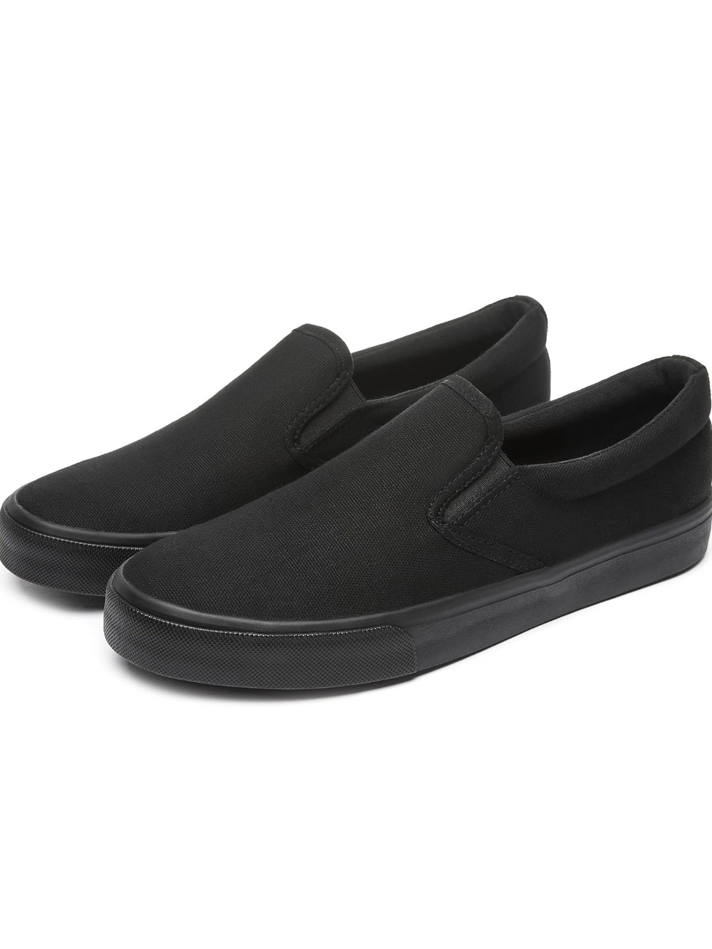 No Boundaries Men's Black Slip-On Canvas Loafers